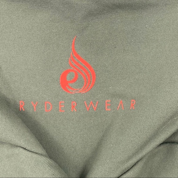 Ryderwear NEONUDE Scrunch Bum Leggings in Khaki Green/Orange Sz XS - Picture 6 of 10